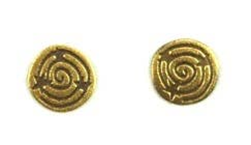 Spiral with Stars Gold Post
