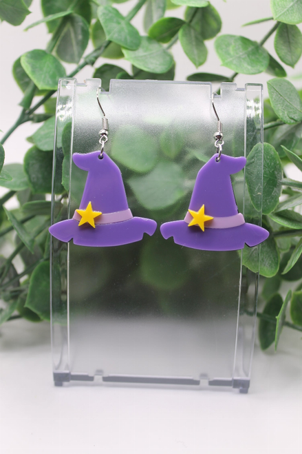 Witch Hat || Dangle Earrings || Hypoallergenic