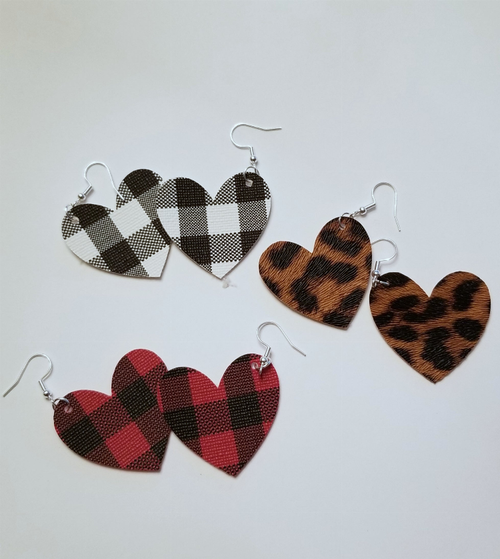 Fauxy Heart Earrings (Colors Sold Separately)