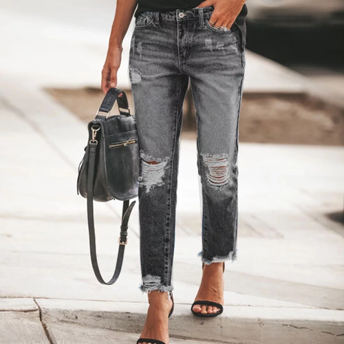 Distressed Hole Ripped Jeans