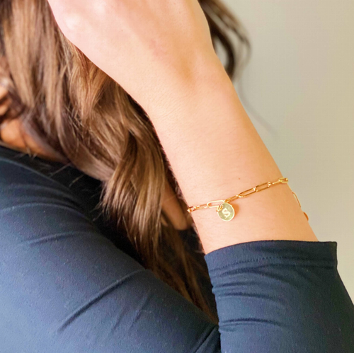 Stylish Initial Charm Bracelet