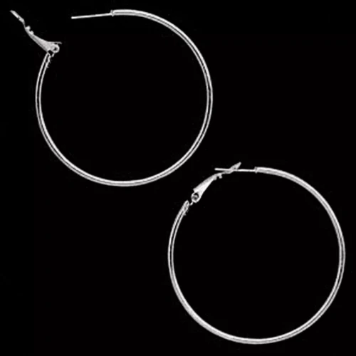 50mm Surgical Steel Stainless Hoop Earrings
