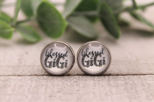 Blessed Gigi Leopard Glass Stud Earrings