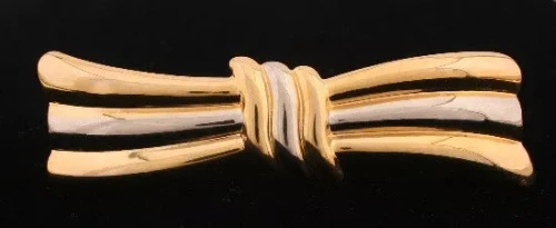 Gold & Silver Bow-Shaped Automatic Barrette