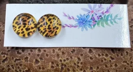 Animal Print Studs