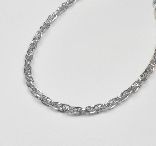GEMMA SILVER ROPE CHAIN NECKLACE
