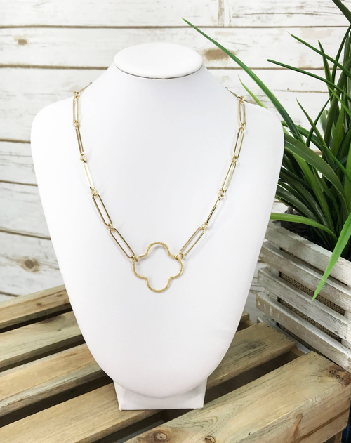 Paperclip Chain & Pendant Necklace 