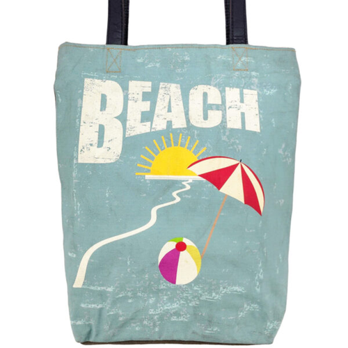 Beach Recycled Military Tent Tote