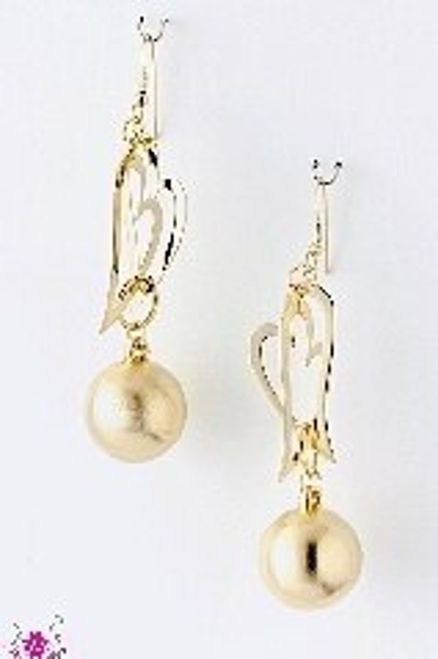 HEART HOOP in Gold EARRINGS