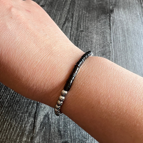 Onyx & Hematite Bracelet