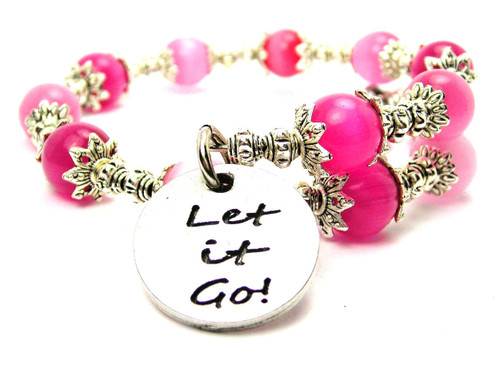 Let It Go Cat's Eye Beaded Wrap Bracelet