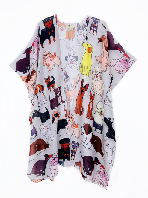 Cutest Puppy Kimono-/Multi