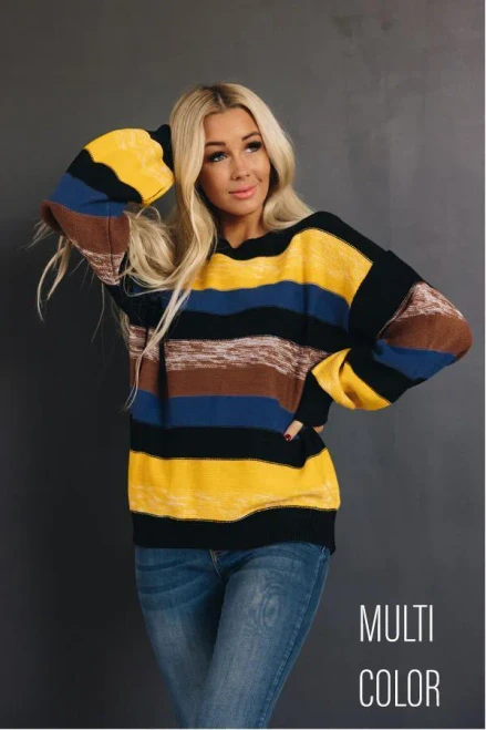 Bentley Color Block Knit Sweater