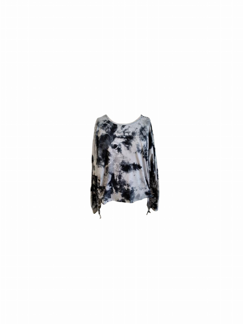 Tie Dye Top ft Ruched Sides