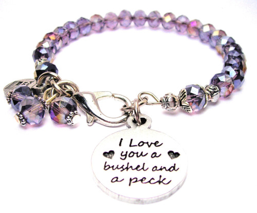 I Love You A Bushel And A Peck Splash Of Color Crystal Bracelet