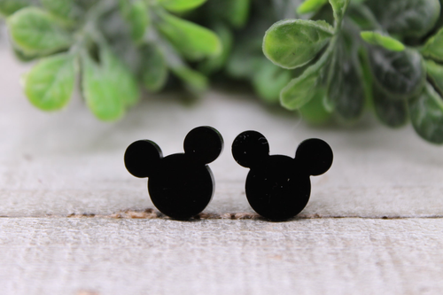 Mouse || 12mm Glass Stud Earrings
