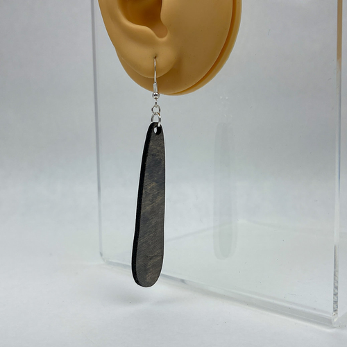 Large Thin Teardrop - Castle Stone Stain - Lightweight Earrings - Handmade