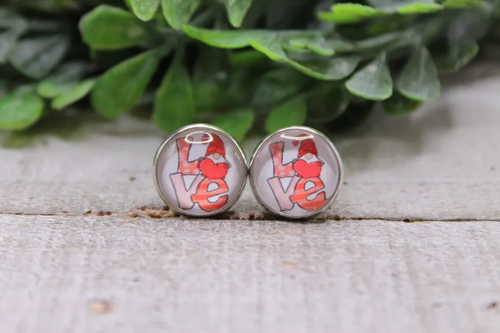 LOVE Gnome - Pink || Stud Earrings