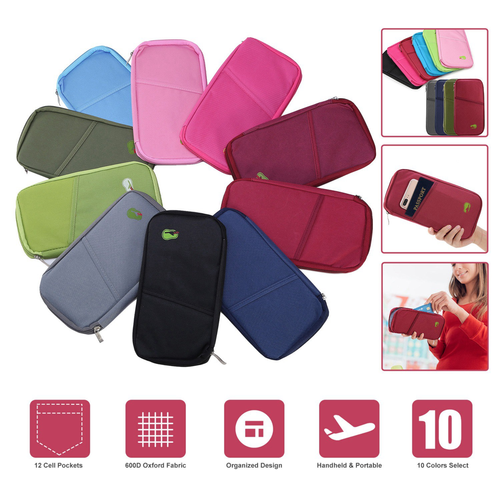 Travel Passport Wallet 12Cells Ticket ID Credit Card Holder 