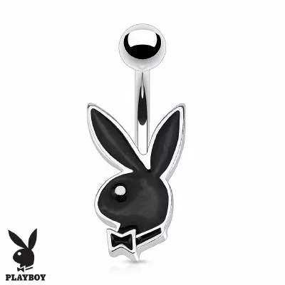 Playboy Bunny Belly Ring - Black