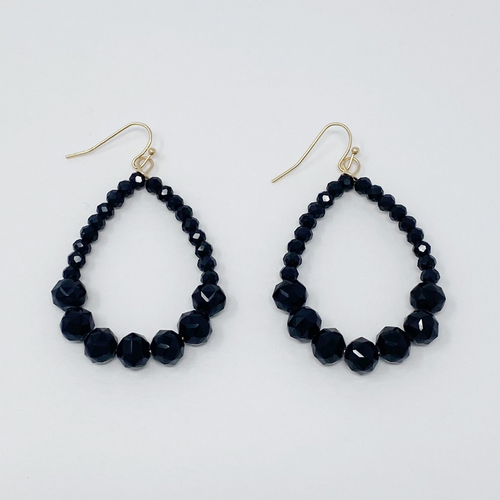 Beaded Teardrop Dangle Earrings