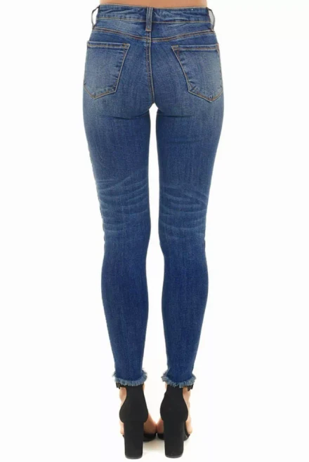 Bright Outfit Skinny Jeans with Leopard Print