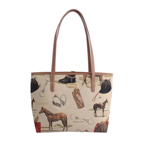 Horse College/Shoulder Tote Bag
