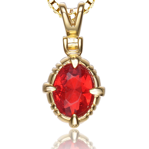 Collette Z Gold Plated Sterling Silver Cubic Zirconia Fire Pendant