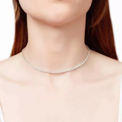 CZ Tennis Choker Necklace