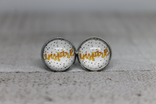 Inspire  Glass Stud Earrings