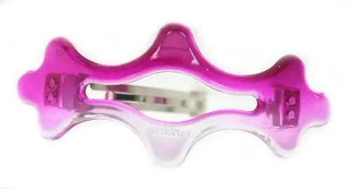 Open Bi Crystal Color Crown Barrette