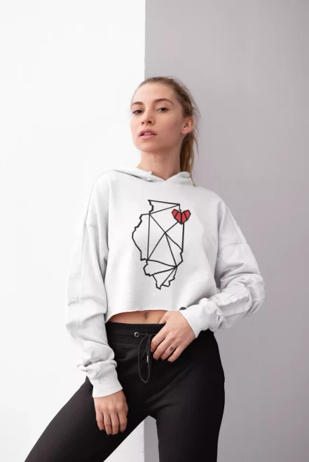 Chicago, IL Crop Hoodie