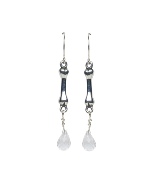 Dem Bones Crystal Earrings