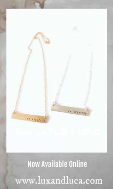 I'm Speaking Bar Necklace