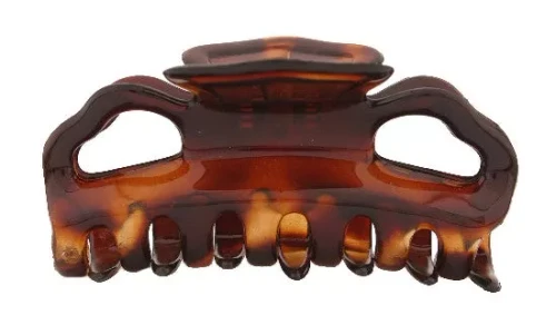 Flat Teeth Hair Claw Tortoise Shell