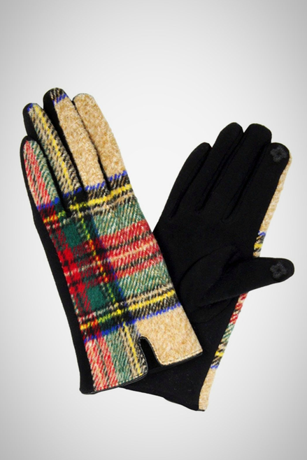 Tartan Plaid Smart Gloves