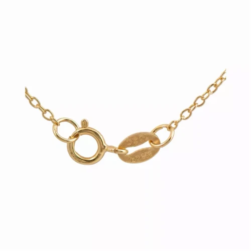 Collette Z Sterling Silver White Cubic Zirconia Gold Plated Strands Pendant