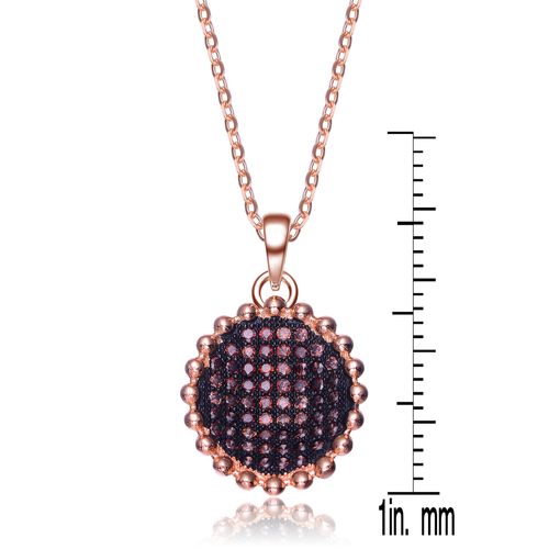 Collette Z Sterling Silver Deep Coffee Cubic Zirconia Pendant