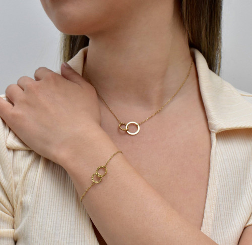 ANTONIA GOLD UNITY CIRCLE LINK BRACELET