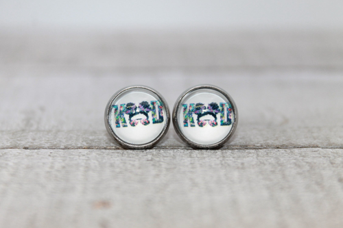KID  Glass Stud Earrings **MINI**