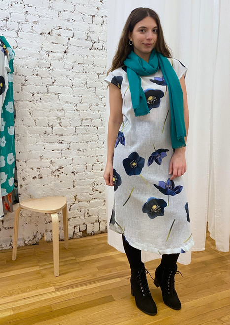 Caftan in Cotton Crepe