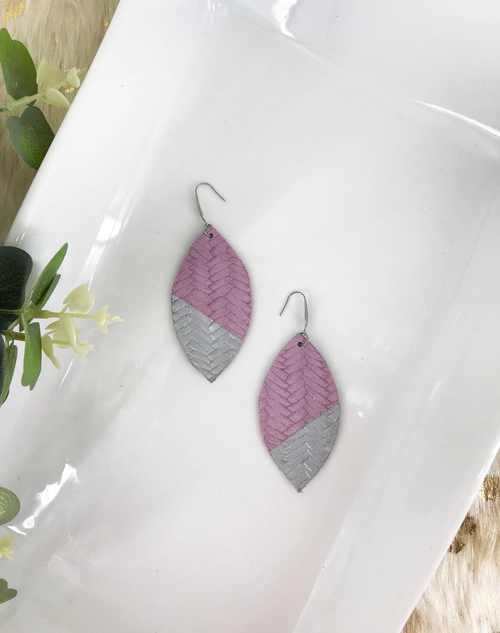Italian Leather Painted Earrings 