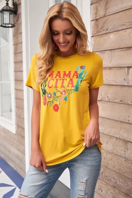 Elaborated Mamacita Tee Top