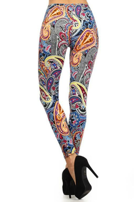 Paisley Printed High Waisted Legging