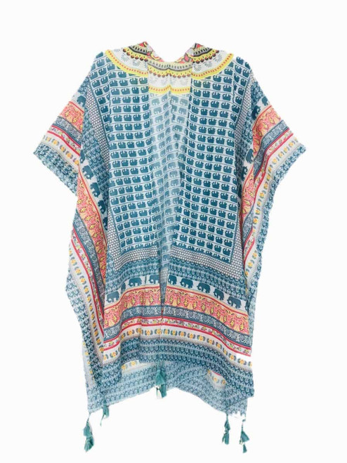 Elephant Tassel-Hem Kimono
