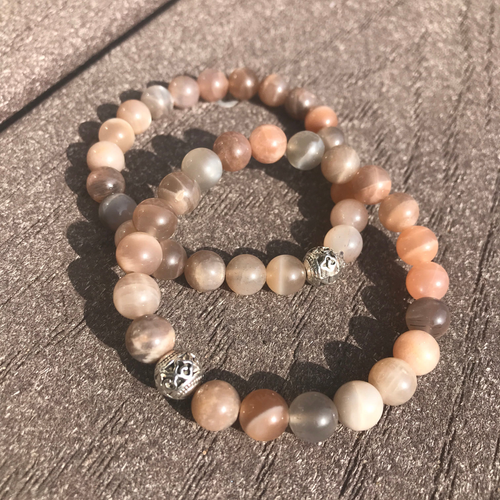Moonstone Bead Bracelet