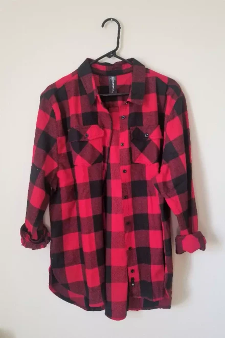 Crystal Skull Buffalo Plaid Flannel