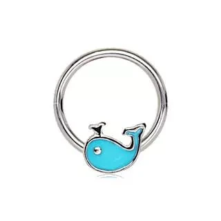 316L Stainless Snap-in Captive Bead Ring / Septum Ring