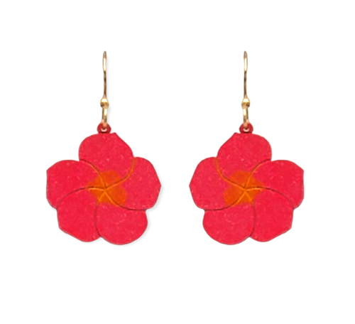 PINK PLUMERIA DANGLE, SMALL