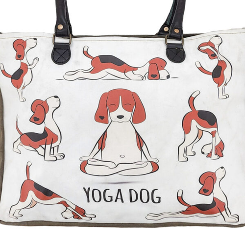 Yoga Dog Recycled Tent Market Tote